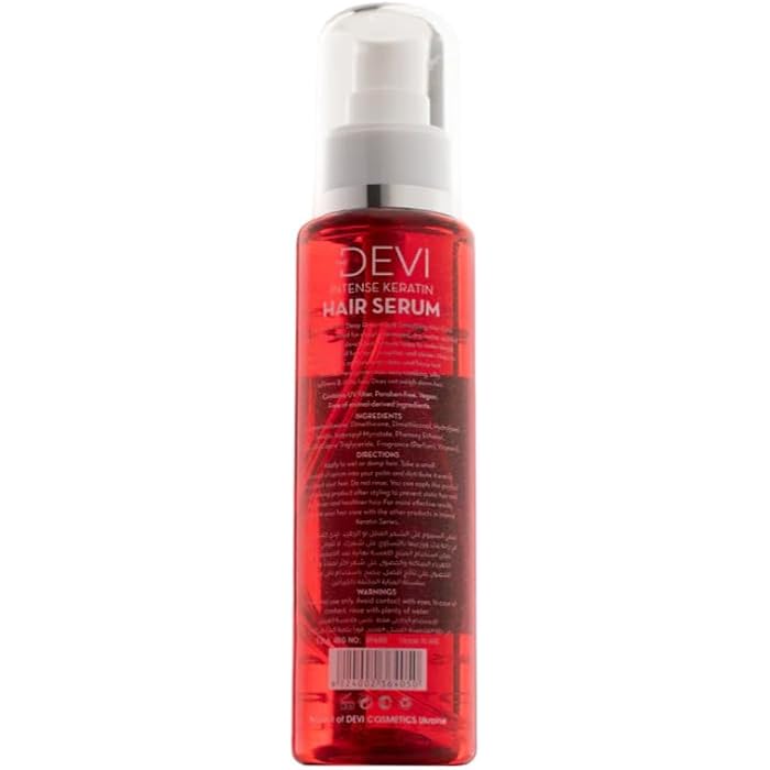 DEVI Intense Keratin Hair Serum, Repair and Smooth Care, Vitamin E, 60 ml - Image 2